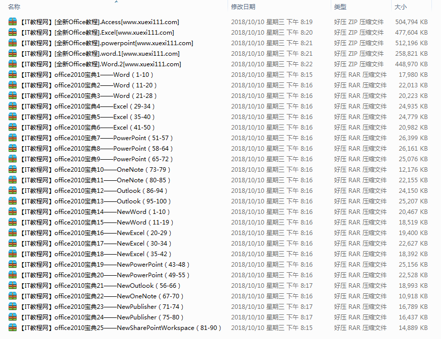 全新Office系列视频教程_电脑办公教程