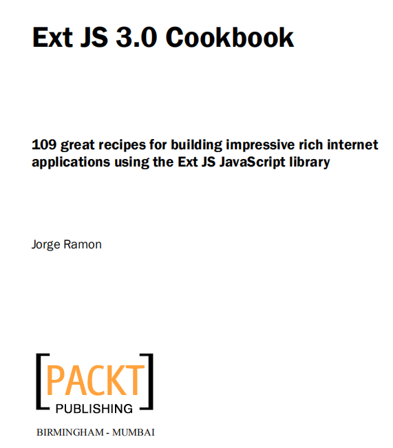 Ext JS 3.0 Cookbook 英文pdf_前端开发教程
