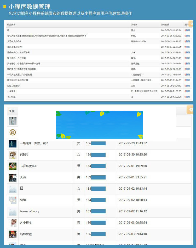 Thinkphp微信小程序图片管理系统源码带后台插图(2)