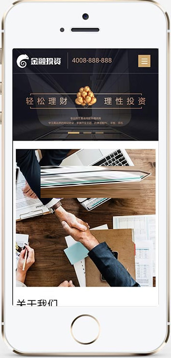 高端大气响应式金融投资理财公司网站源码 织梦dedecms模板 (自适应手机移动端)插图(1)