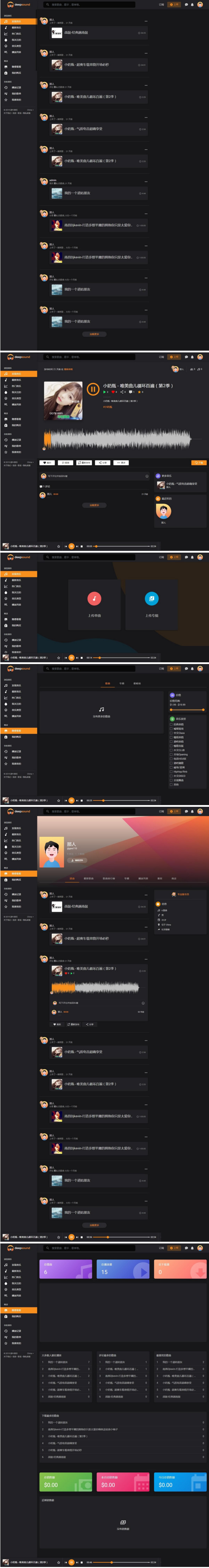 黑色大气自适应音乐网站源码 国外知名程序汉化插图