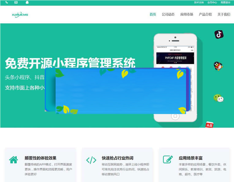 迅睿微信抖音小程序生成管理系统 V1.0开源插图