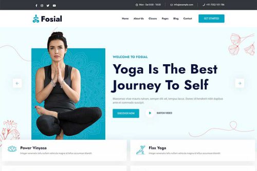 瑜伽培训机构前端静态HTML5网站模板