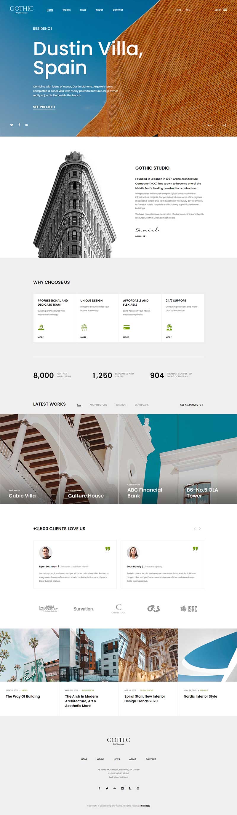 建筑施工设计服务公司网站模板插图