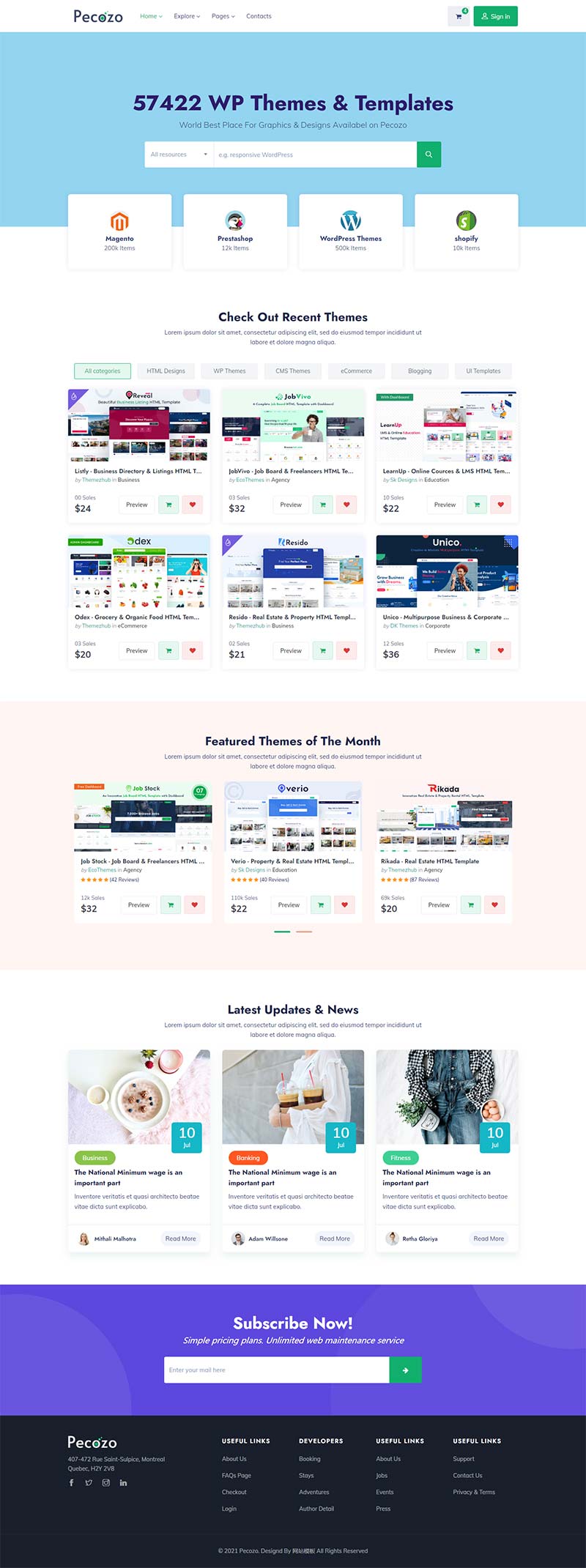 素材广告图片分享平台静态HTML模板插图