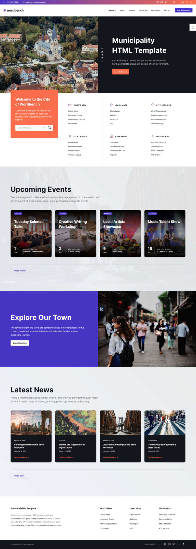 本地生活社区类网页模板插图