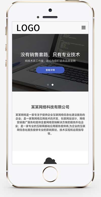 (自适应手机端)SEO优化网络建站公司网站源码 pbootcms网站建设网络科技类模板插图(1)
