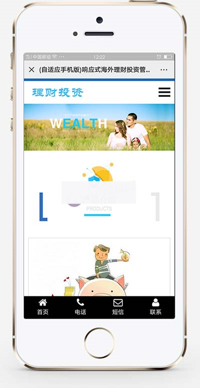 (自适应手机版)响应式海外理财投资管理类织梦模板插图