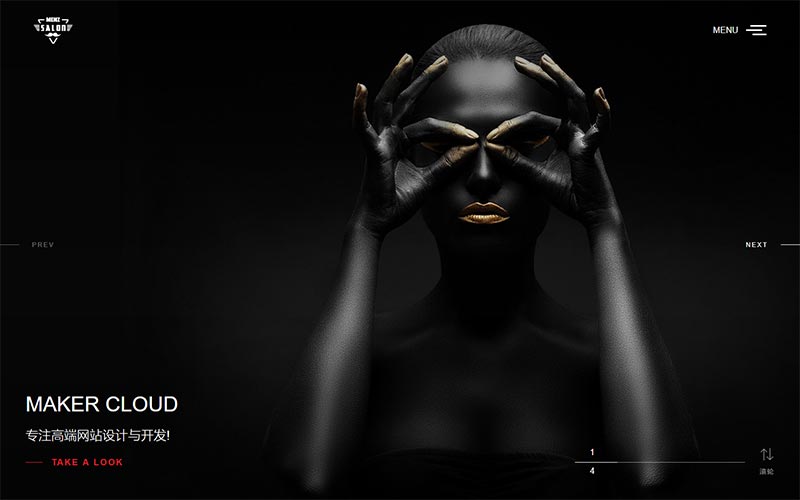 (自适应手机版)响应式滚屏摄影相册类网站织梦模板插图(1)