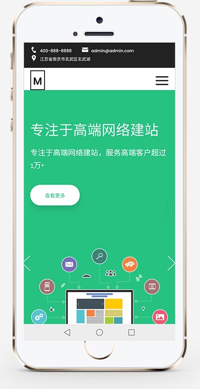 (自适应手机版)网站建设技术服务类网站织梦模板插图