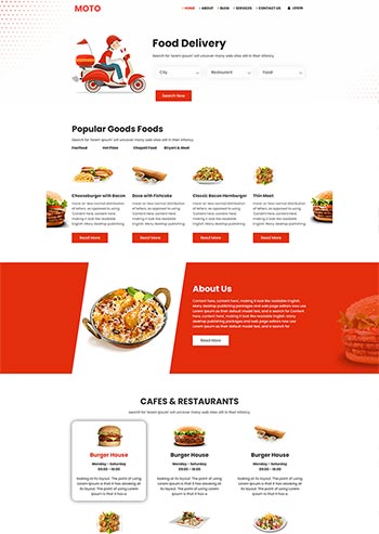 响应式食品外卖餐饮服务网站前端静态html模板