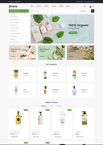 小清新设计html沐浴露洗护用品商城网页模板