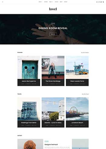 简约的旅游图文相册博客HTML模板