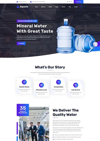 饮用水送货服务公司网站HTML模板