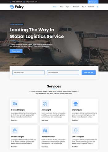 多功能的物流快递行业HTML模板