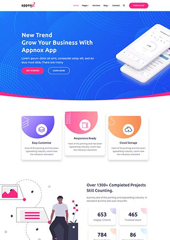 多用途的app产品软件官网模板