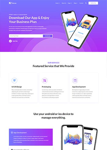 多用途app软件业务介绍官网模板