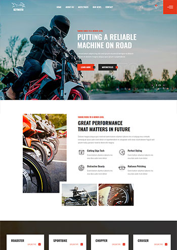 高端品牌摩托车销售公司网站HTML5模板