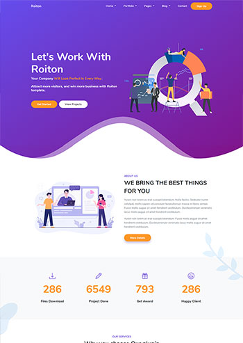 数字信息网络科技公司官网静态html模板