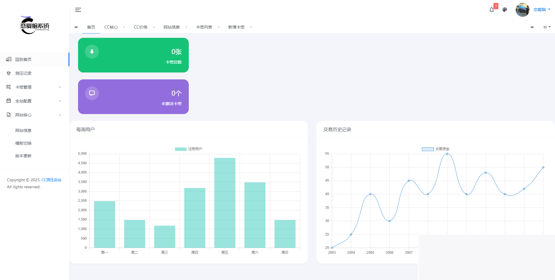 网站cc测压前后台源码 界面简介无对接接口插图(1)